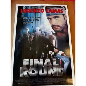 FINAL ROUND movie theater size poster, vintage 90s NEW Lorenzo Lamas